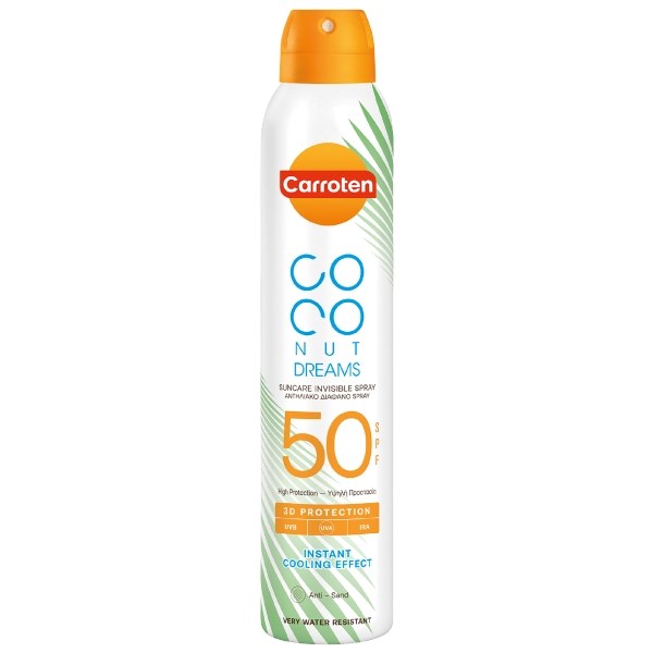 Carroten coconut suncare invisible spray SPF50