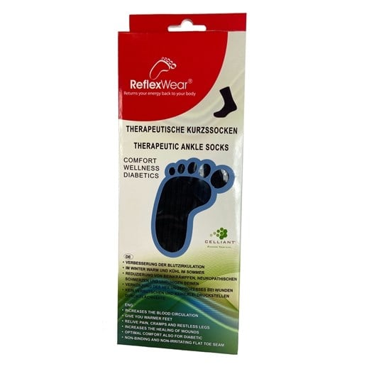 ReflexWear diabetes & comfort strømpe sort