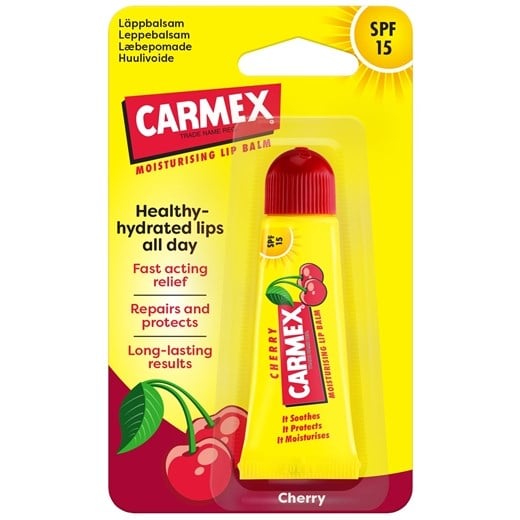 Carmex moisturising lip balm SPF15 cherry