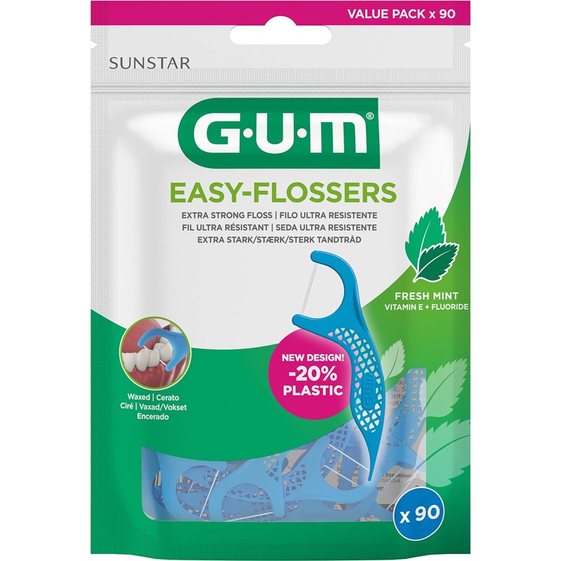 GUM easy-flossers - 90 stk. - Tandtråd med holder og etui