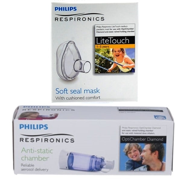 Philips lite touch maske + optichamber diamond spacer
