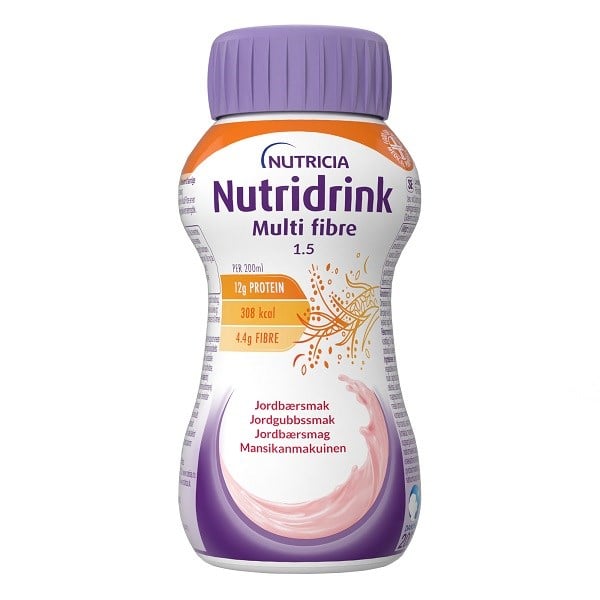 Nutridrink Multi Fibre jordbær