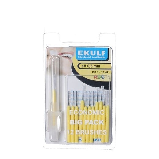 Ekulf mellemrumsbørste gul