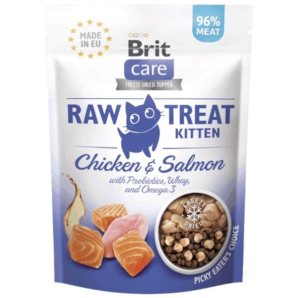 Brit raw treat kitten chicken & salmon