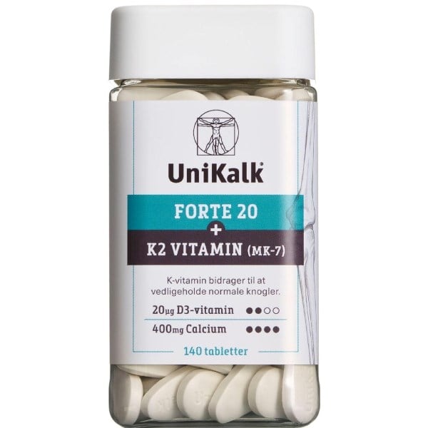 UniKalk Forte 20 + K2 vitamin