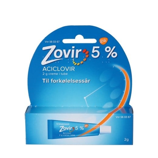 Zovir forkølelsessår creme (tube)