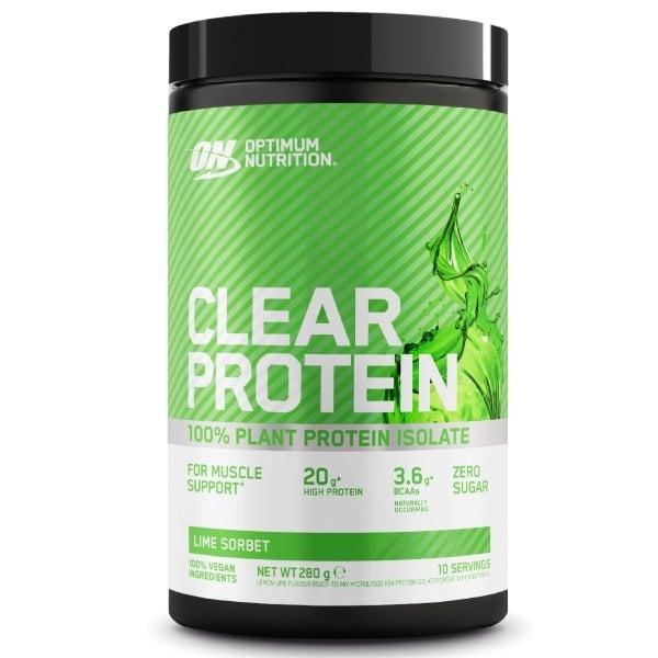 Optimum Nutrition clear protein 100% plant protein isolate lime sorbet