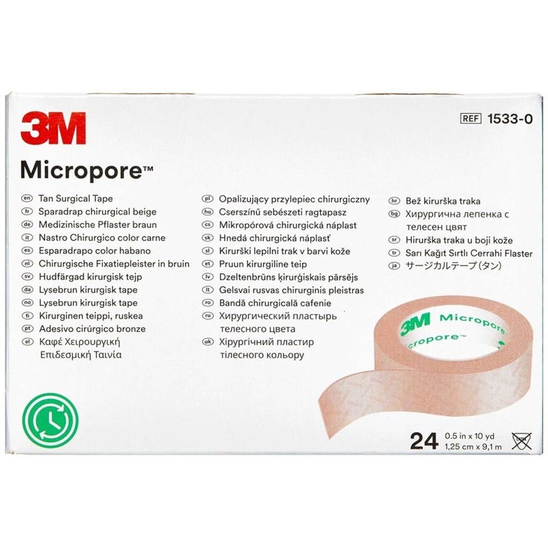 Micropore kirurgisk tape brun