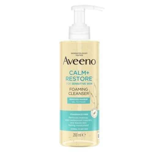 Aveeno Calm + Restore foaming cleanser