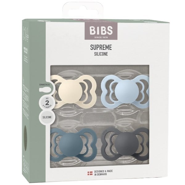 BIBS Supreme size 2 ivory/baby blue/petrol/iron