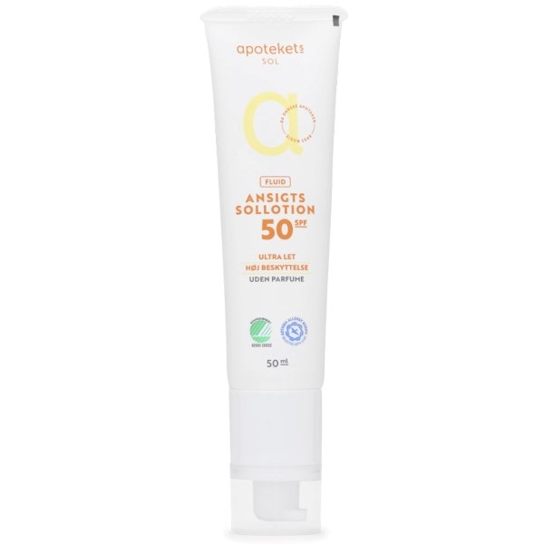 Apotekets ansigtssollotion fluid SPF50