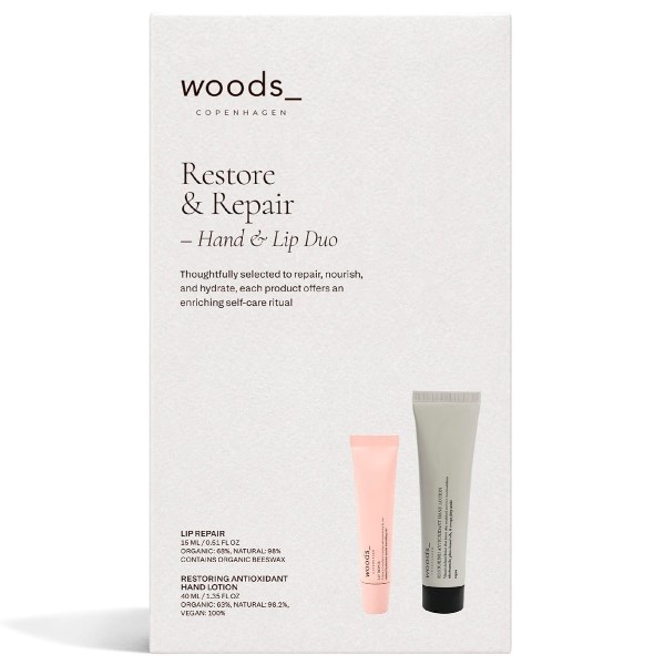 Woods Copenhagen restore & repair hand & lip duo gaveæske