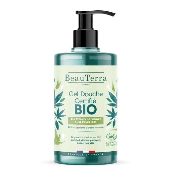 BeauTerra organic shower gel hemp & aloe vera