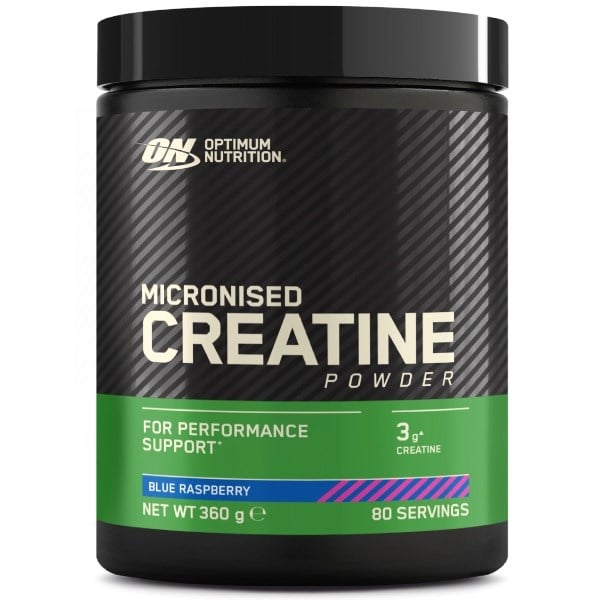 Optimum Nutrition micronised creatine powder blue raspberry