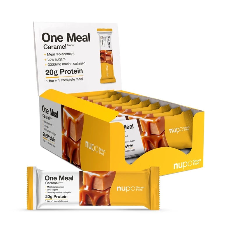 Nupo One Meal bar caramel collagen - 1 stk. - Måltidsbar med protein og kollagen