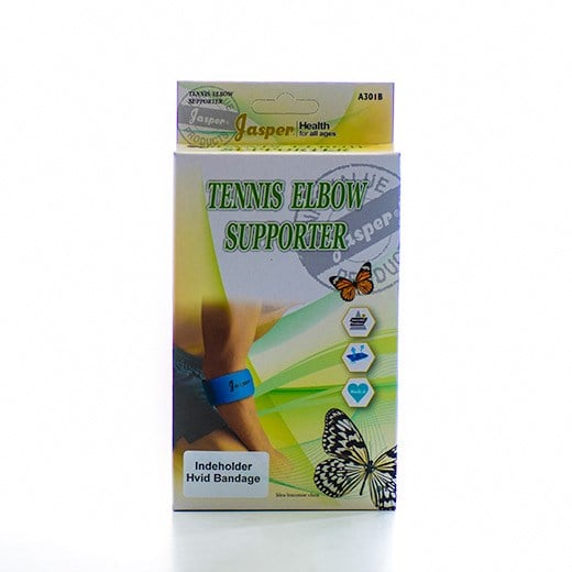 Jasper elastisk tennisalbuestøttebind hvid