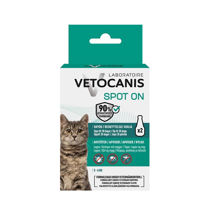 Vetocanis anti-parasit spot on kat 3-6 kg Vetocanis anti-parasit spot on kat 3-6 kg