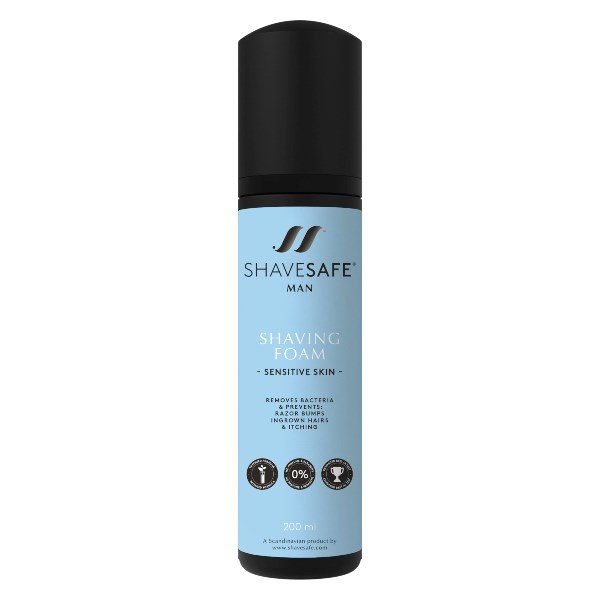 Shavesafe man shaving foam