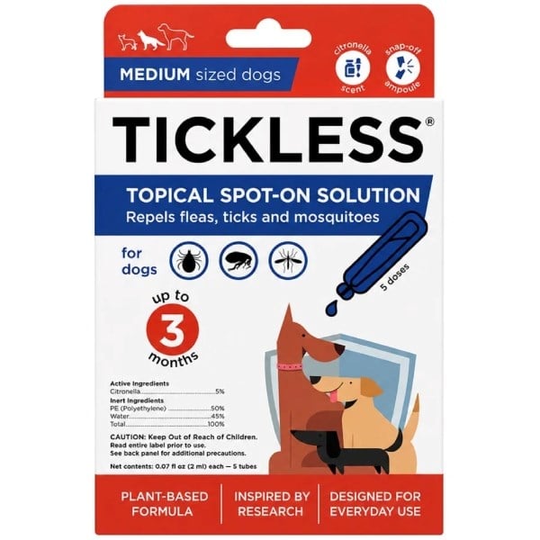 Tickless topical spot-on hund