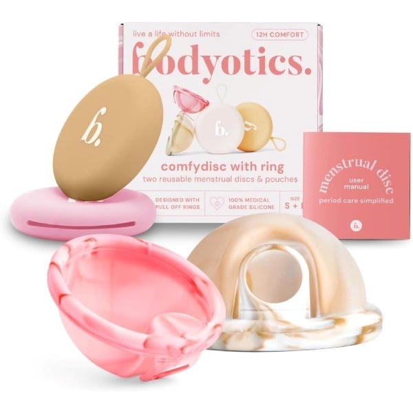 Bodyotics menstruationsdisk sæt beige/pink