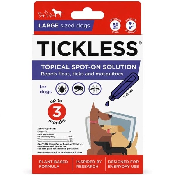 Tickless topical spot-on hund
