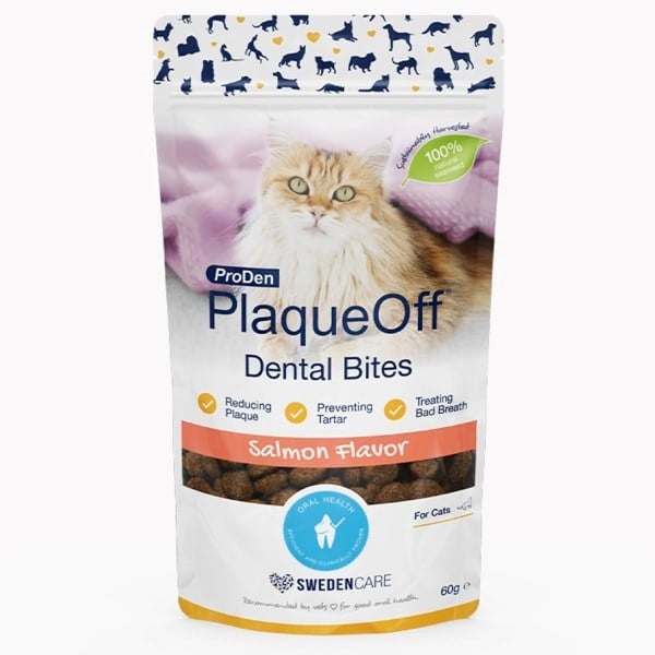 ProDen plaqueoff dental bites cat salmon