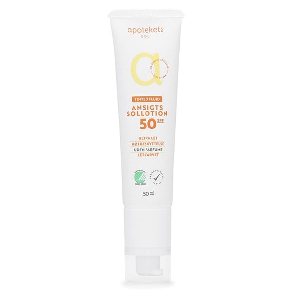 Apotekets ansigtssollotion tinted fluid SPF50