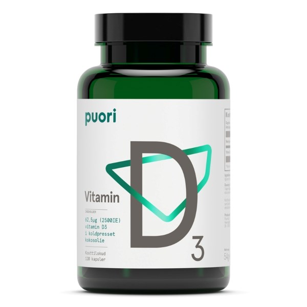 Puori Vitamin D3 62 5 Mg 120 Stk Webapoteket