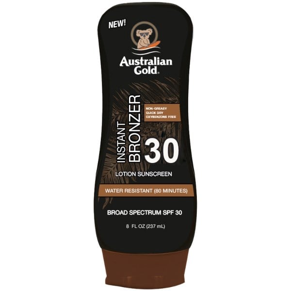 Australian Gold instant bronzer sunscreen lotion SPF30 Australian Gold instant bronzer sunscreen lotion SPF30