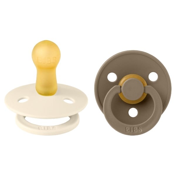 BIBS Colour size 2 ivory/dark oak