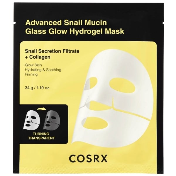 Cosrx advanced snail mucin glass glow hydrogel mask