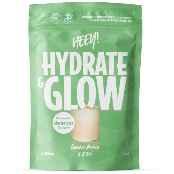 Heey! hydrate & glow electrolytes green apple & kiwi Heey! hydrate & glow electrolytes green apple & kiwi