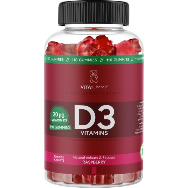 VitaYummy D3 vitamins raspberry - 110 stk. - Vitamin gummies med D3-vitamin