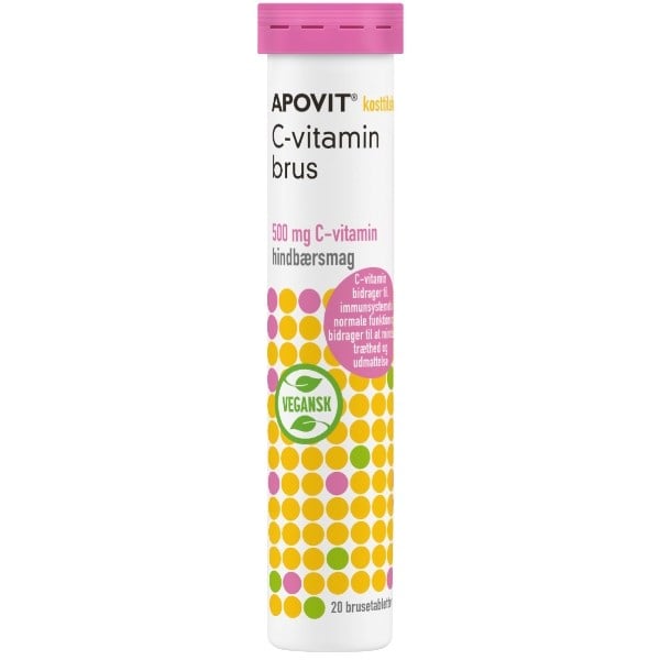 Apovit C-vitamin brus hindbær Apovit C-vitamin brus hindbær