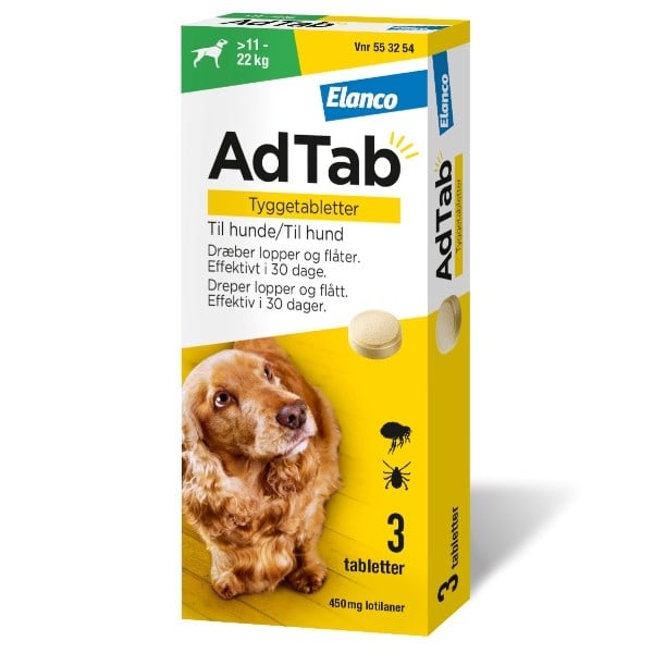 AdTab tyggetabletter til hunde > 11 - 22 kg