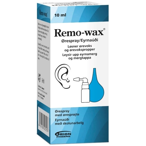 Remo-wax ørespray med øresprøjte Remo-wax ørespray med øresprøjte