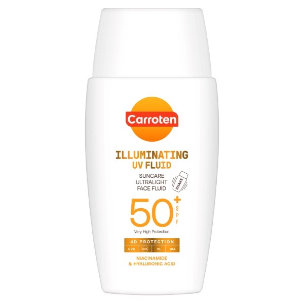 Carroten illuminating uv suncare ultralight face fluid SPF50+