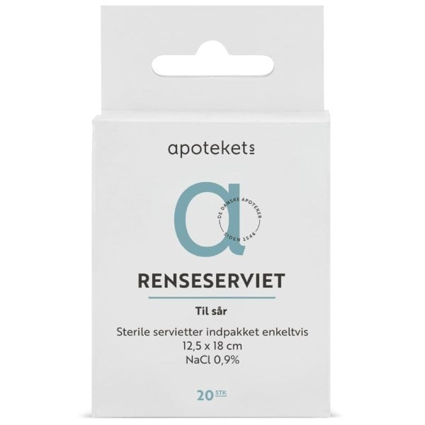 Apotekets renseserviet til sår Apotekets renseserviet til sår