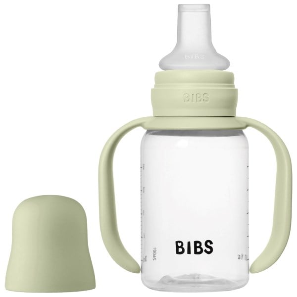 BIBS baby sippy bottle sage