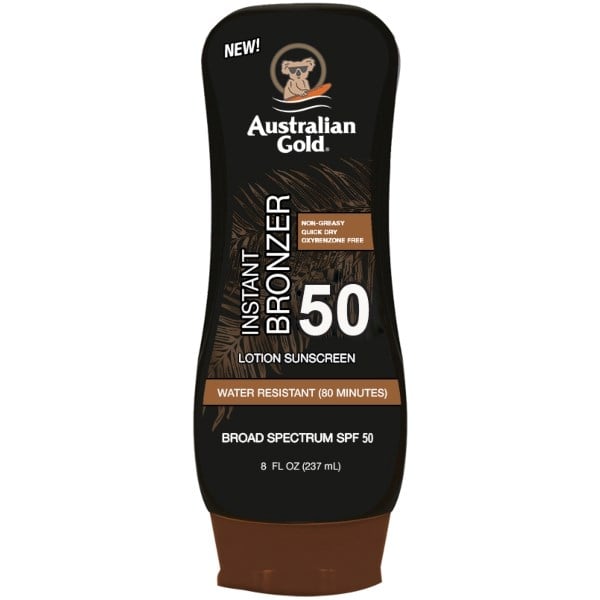 Australian Gold instant bronzer sunscreen lotion SPF50 Australian Gold instant bronzer sunscreen lotion SPF50