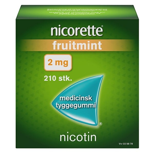Nicorette nikotintyggegummi fruitmint Nicorette nikotintyggegummi fruitmint