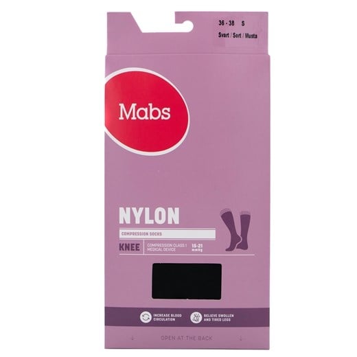 Mabs nylon knæ sort s