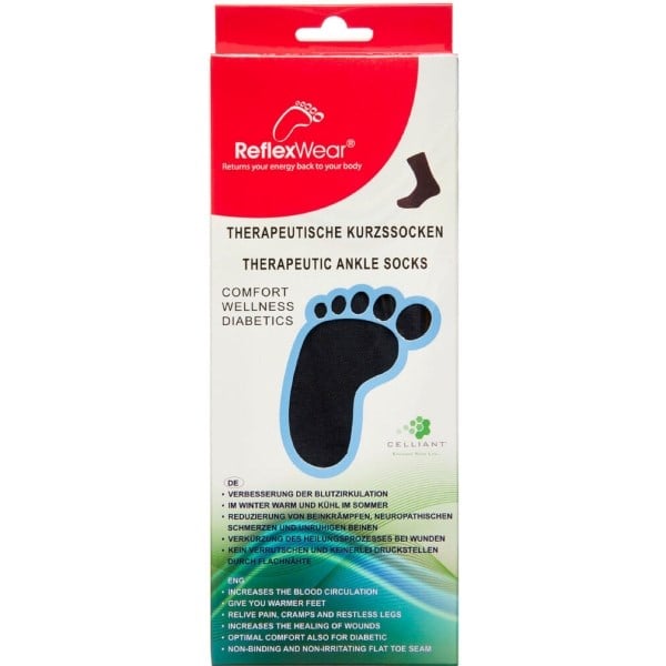 ReflexWear diabetes & comfort strømpe sort