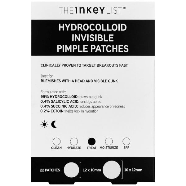 The Inkey List hydrocolloid invisible pimple patches