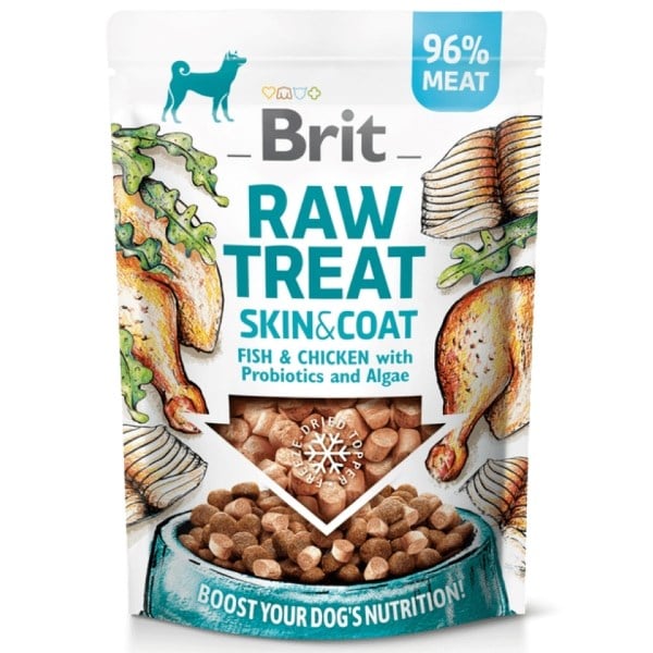 Brit raw treat skin & coat fish & chicken