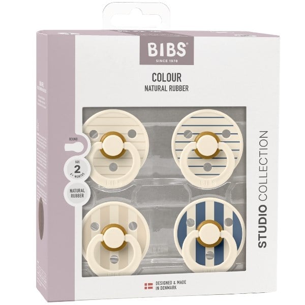 BIBS Studio Colour size 2 pin ivory vanilla/ivory steel blue