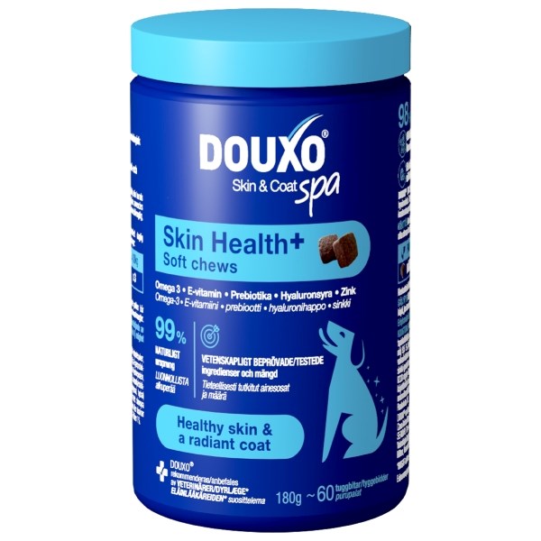 Douxo SPA skin & coat skin health+ soft chews - 60 stk. - Fodertilskud til hunde