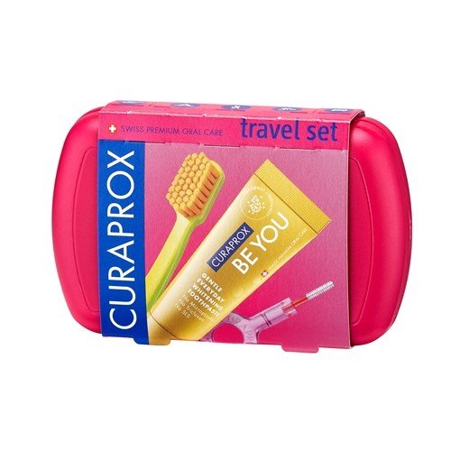 Curaprox rejsesæt rød grape
