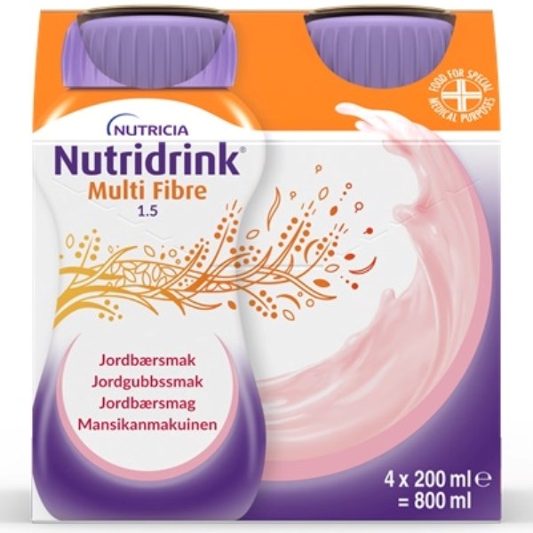 Nutridrink Multi Fibre jordbær