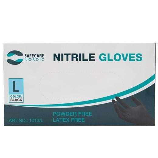 Safecare nitril handske sort l